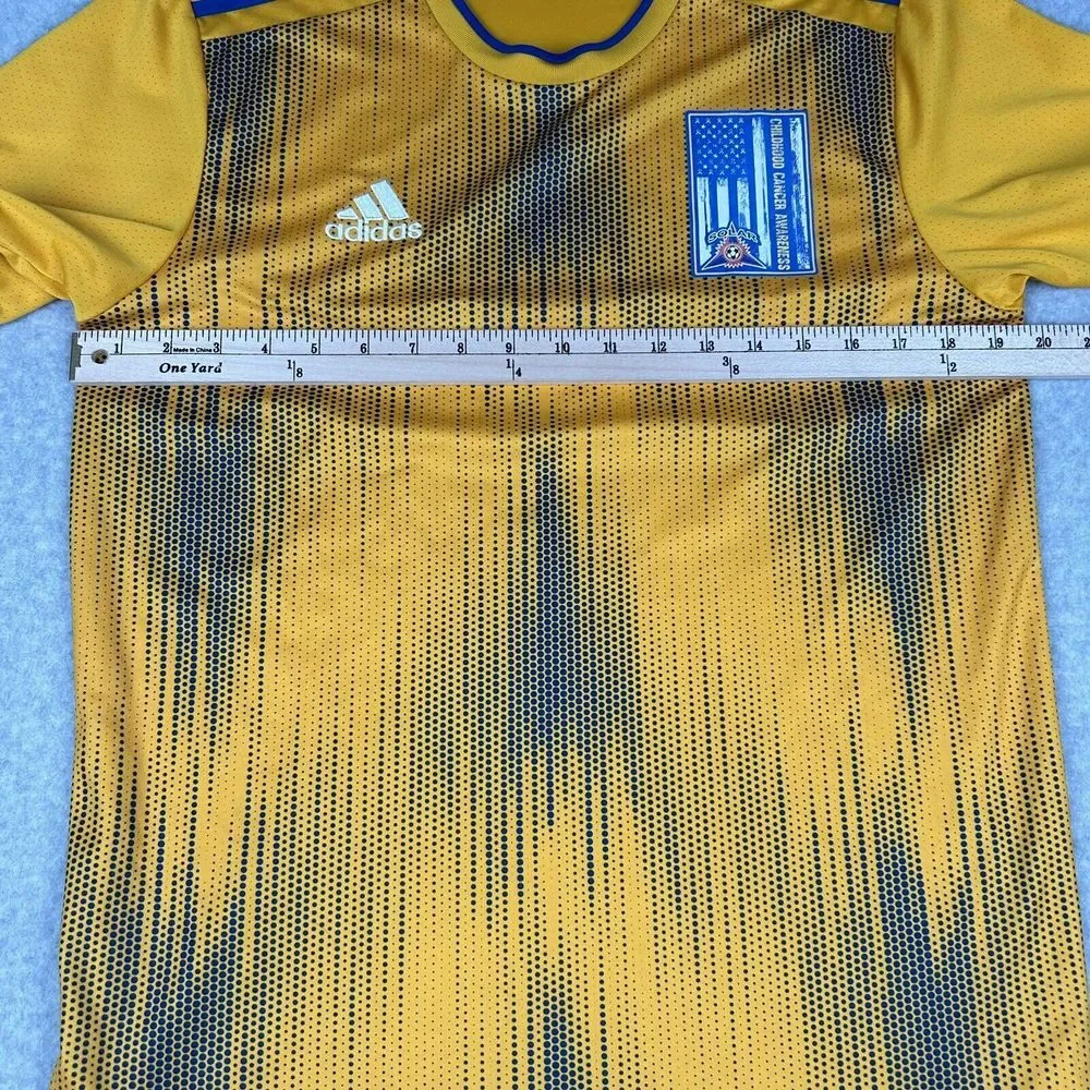 ADIDAS MLS WORKS‎ KICK CHILDHOOD CANCER AEROREADY JERSEY SHIRT - MEN'S MEDIUM